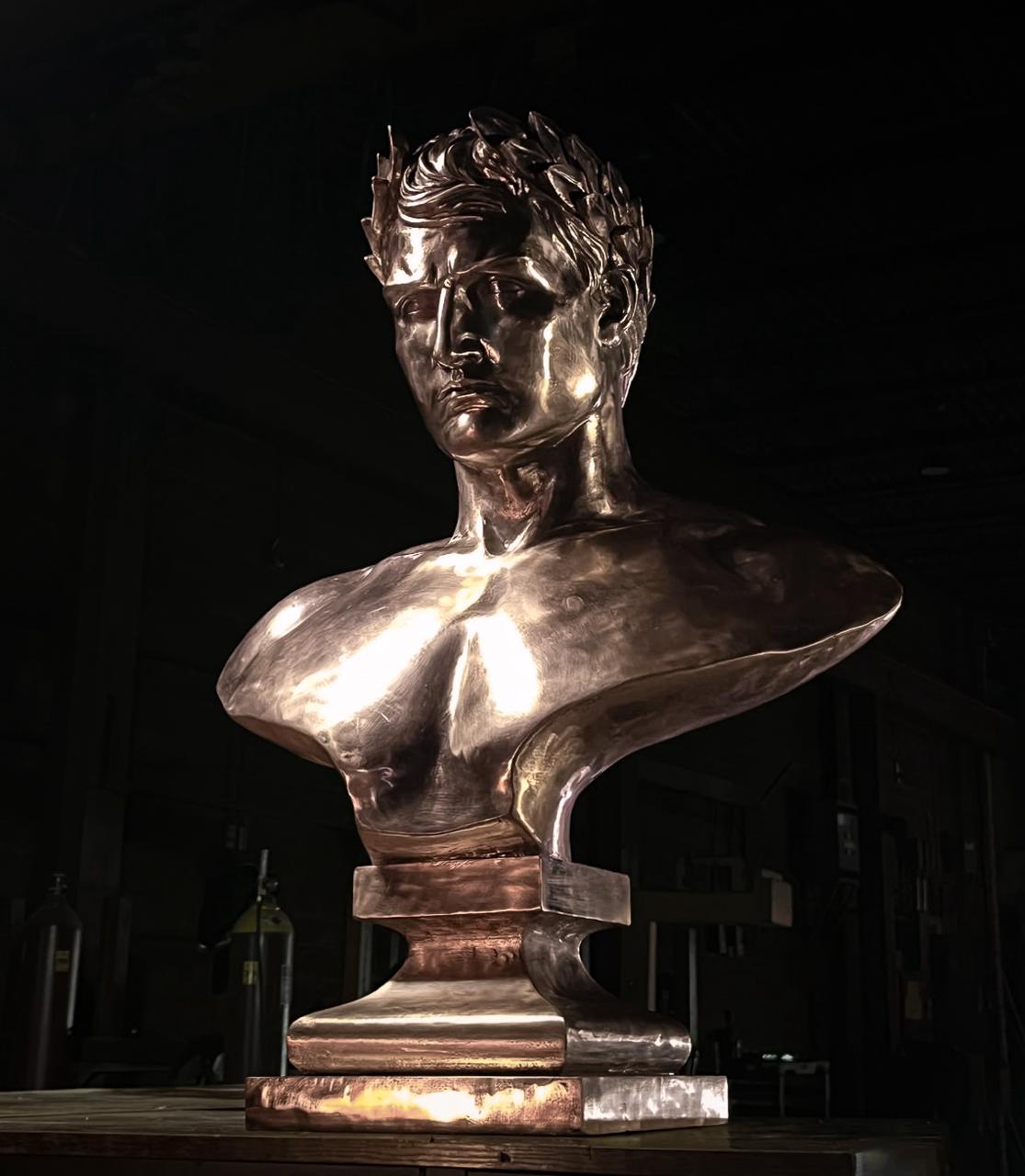 Bronze bust of Napoleon on a plinth