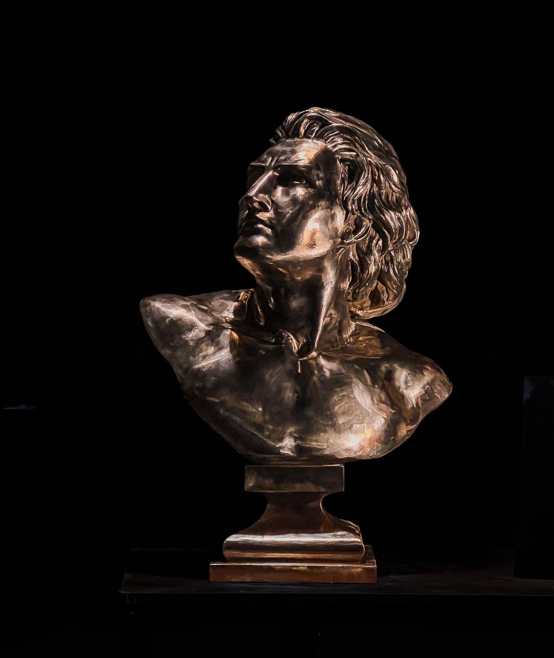 Bronze bust of Prometheus, alternate angle