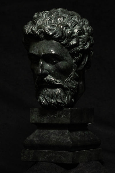 Buste de Marc Aurèle bronze de trois quart