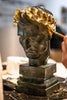 Buste de Napoléon en bronze en train d'être doré à la feuille d'or